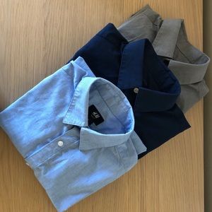 H&M Men’s Long Sleeve Shirt 3-Pack